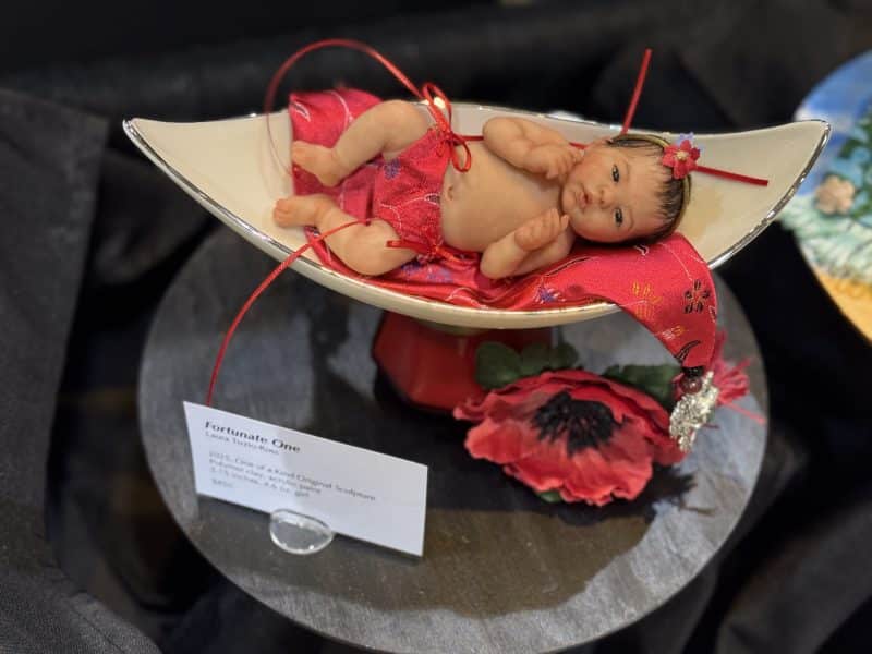 OOAK "Fortunate One", Polymer Clay Miniature Baby Girl - Image 7