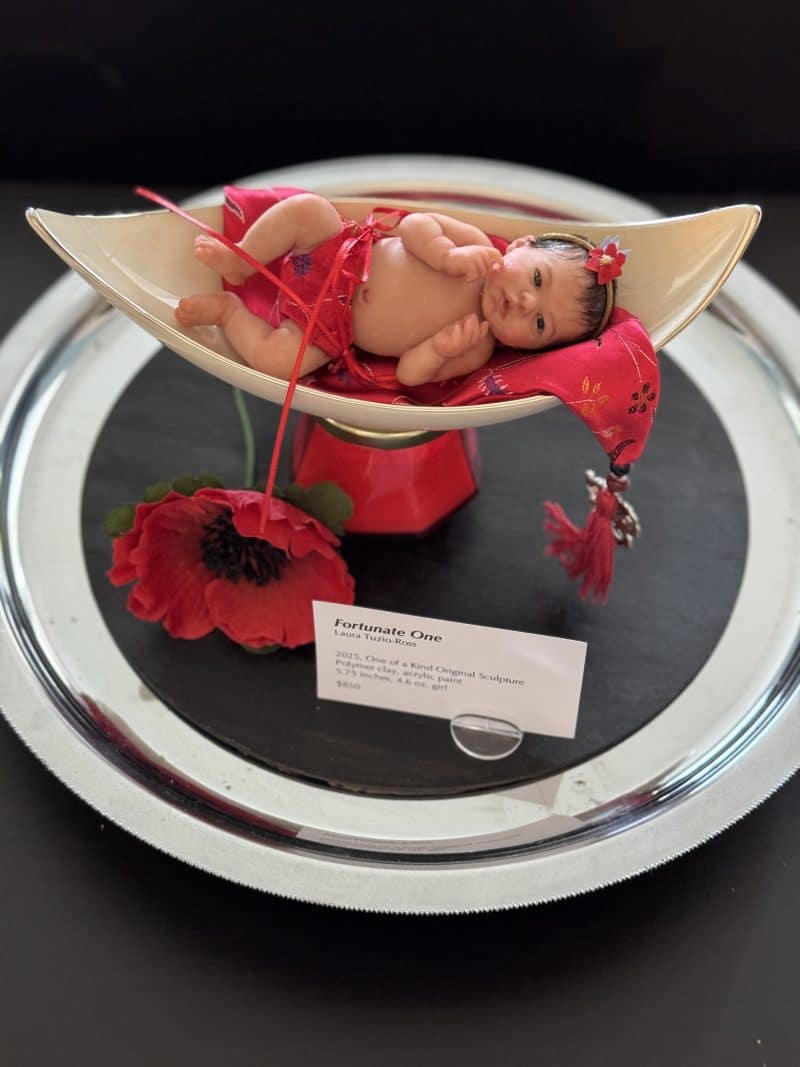 OOAK "Fortunate One", Polymer Clay Miniature Baby Girl - Image 3