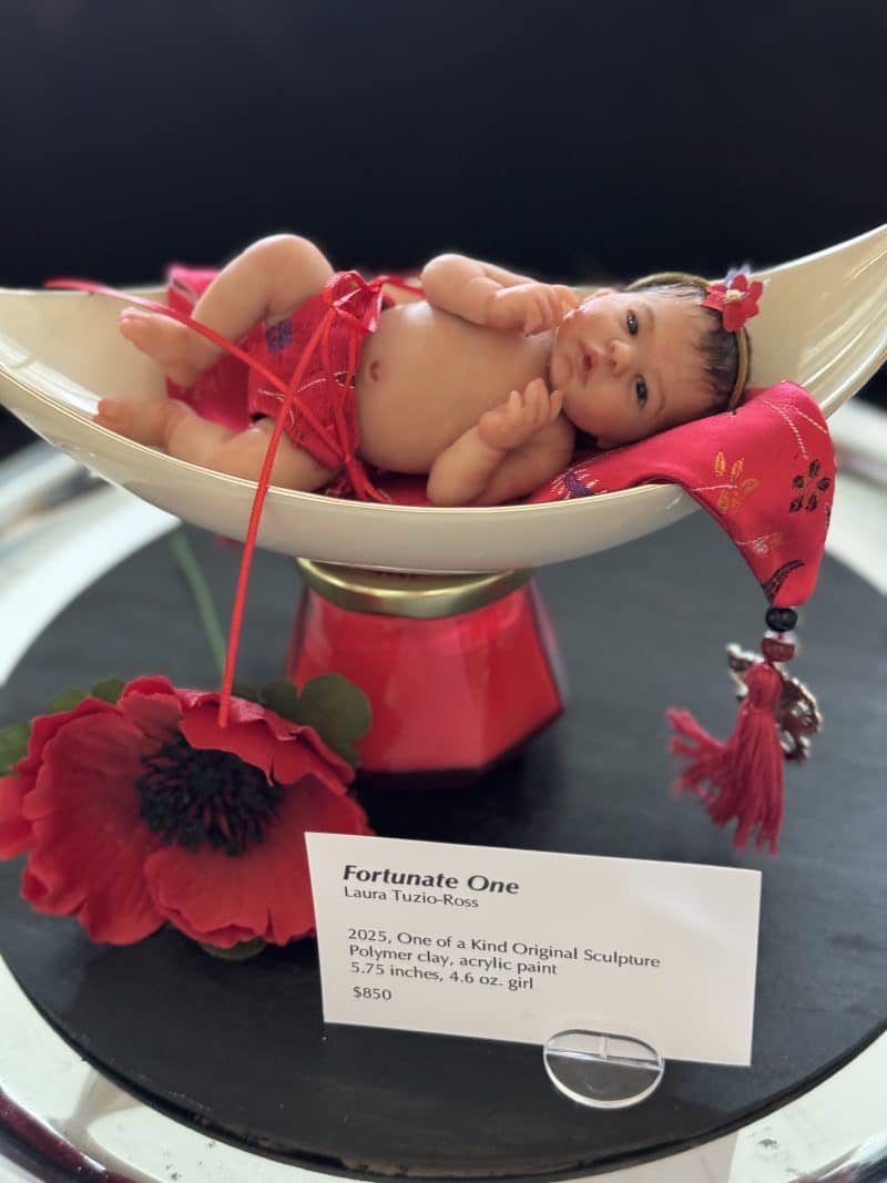 OOAK "Fortunate One", Polymer Clay Miniature Baby Girl - Image 2