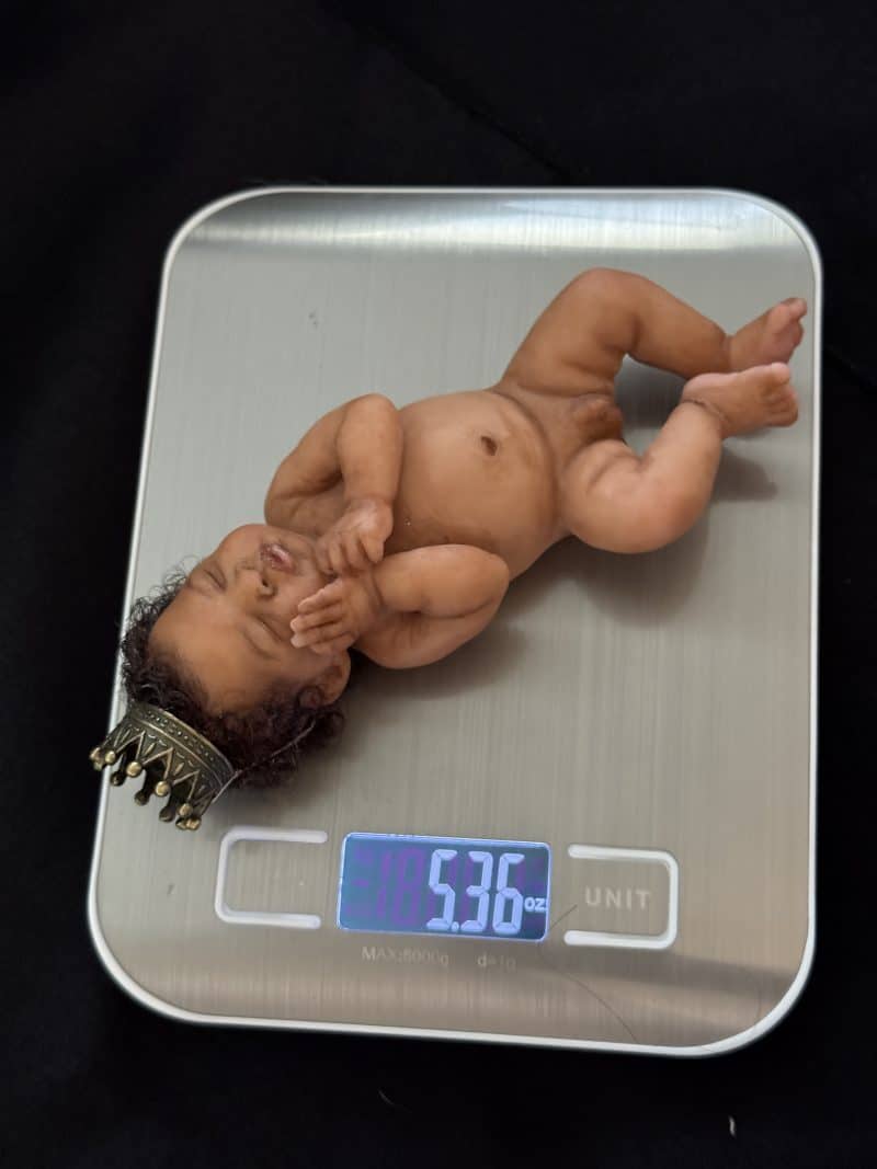 OOAK "King", Polymer Clay Miniature Baby Boy - Image 6