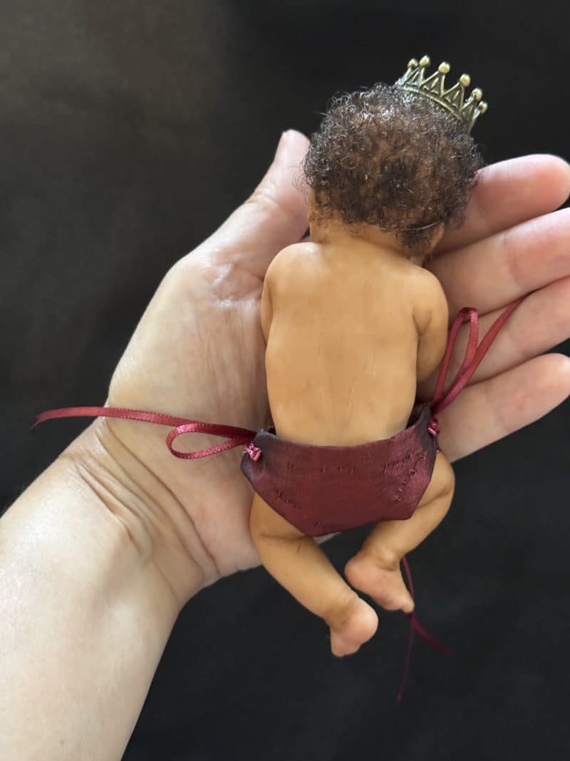 OOAK "King", Polymer Clay Miniature Baby Boy - Image 9