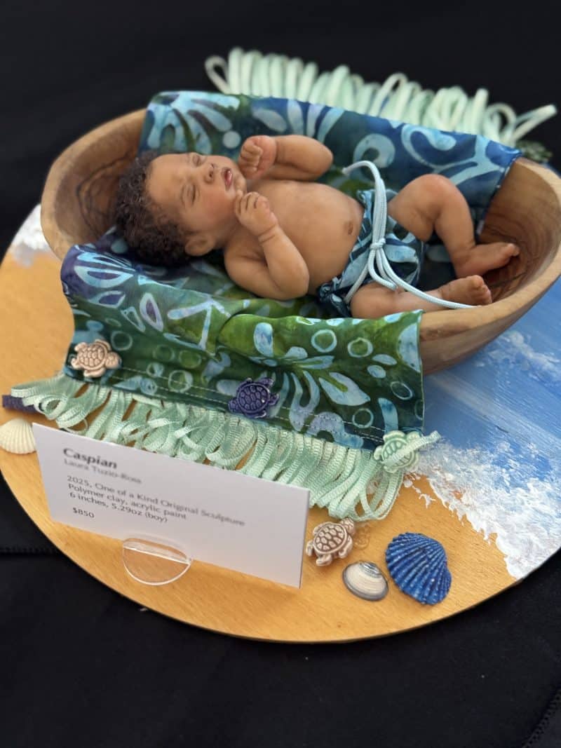 OOAK "Caspian", Polymer Clay Miniature Baby Boy - Image 7