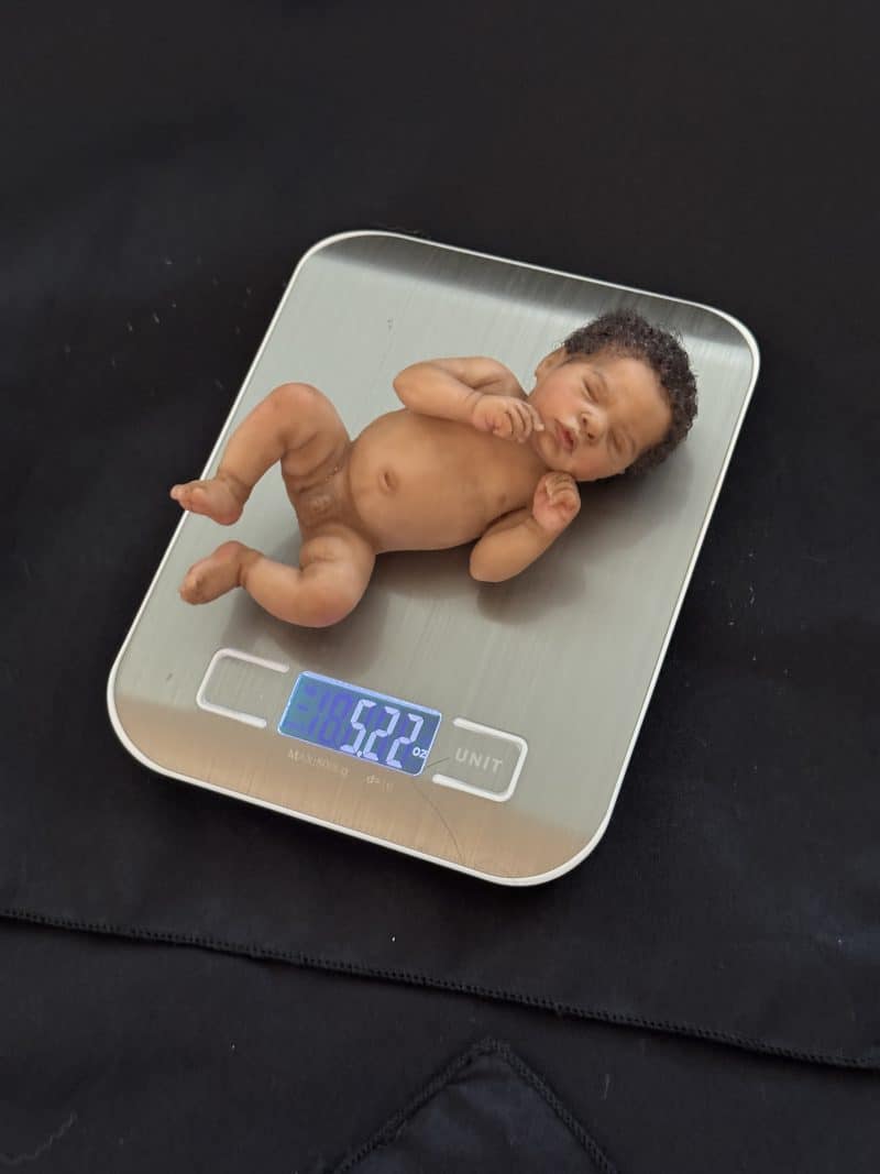 OOAK "Caspian", Polymer Clay Miniature Baby Boy - Image 5