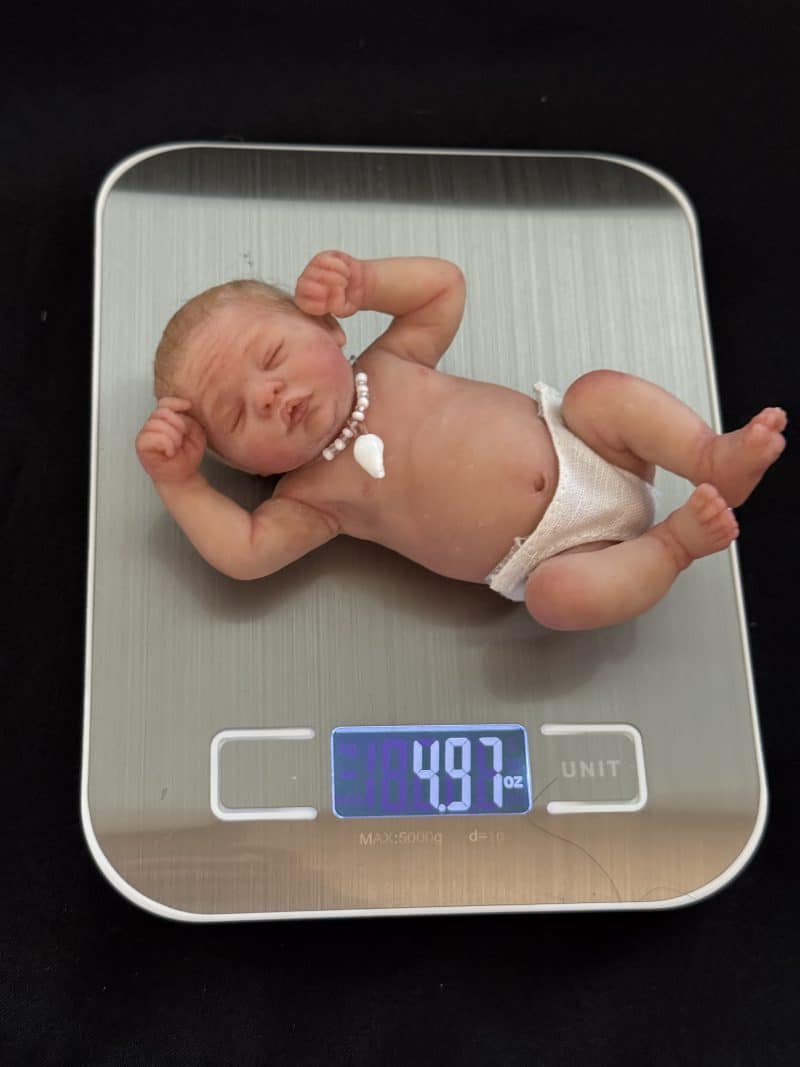 OOAK "Little Sandman", Polymer Clay Miniature Baby Boy - Image 5