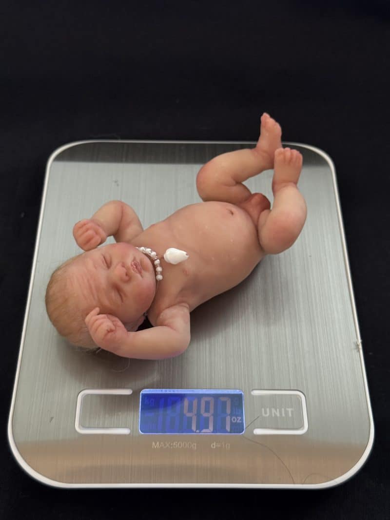 OOAK "Little Sandman", Polymer Clay Miniature Baby Boy - Image 4