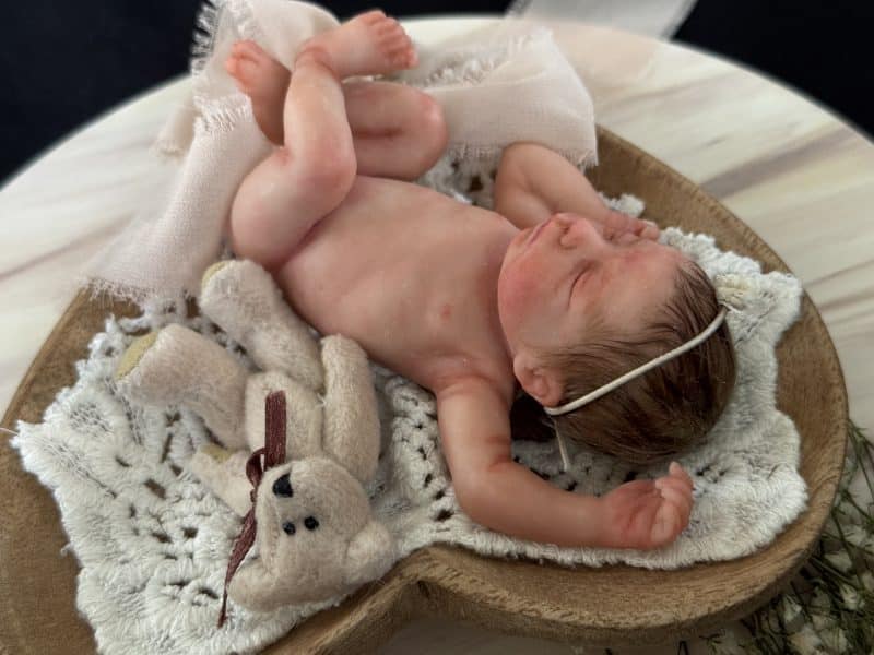 OOAK "Country Sunshine", Polymer Clay Miniature Baby Girl - Image 7