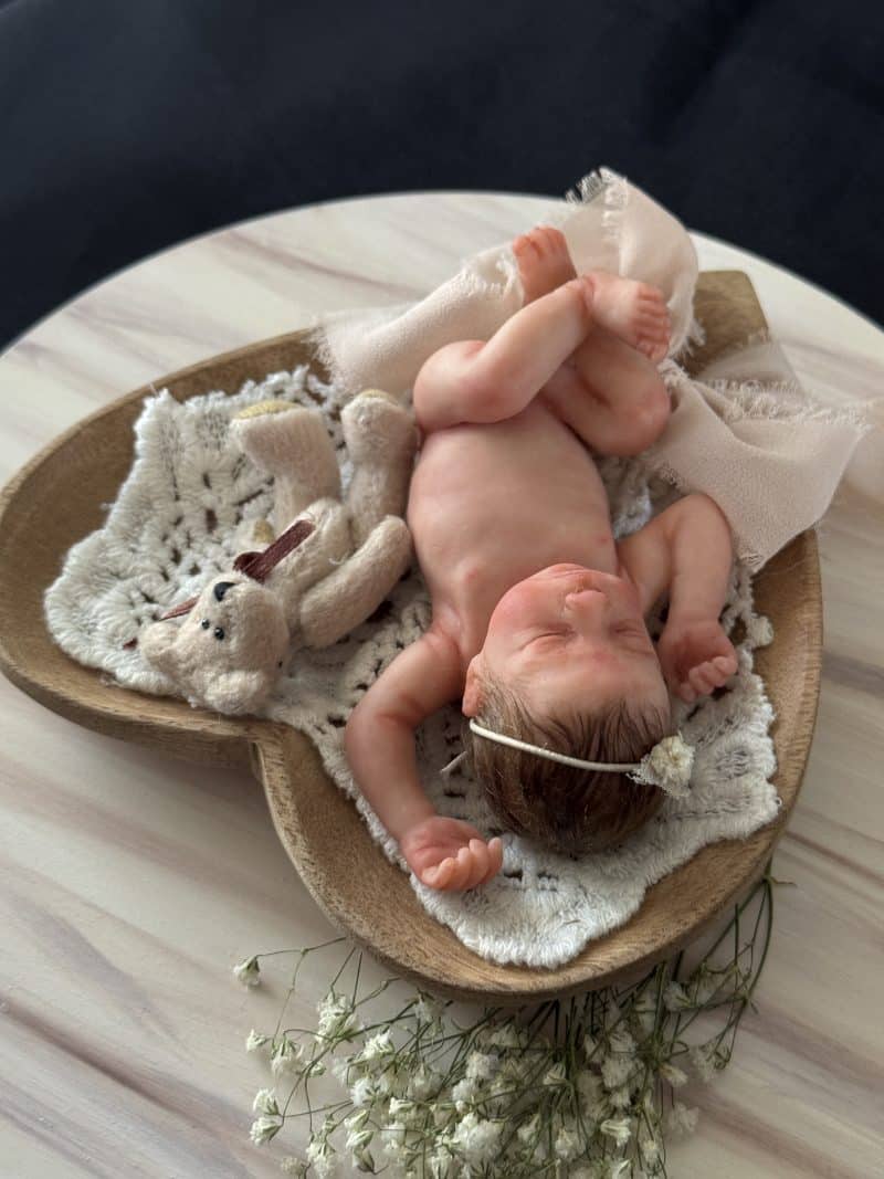 OOAK "Country Sunshine", Polymer Clay Miniature Baby Girl - Image 5