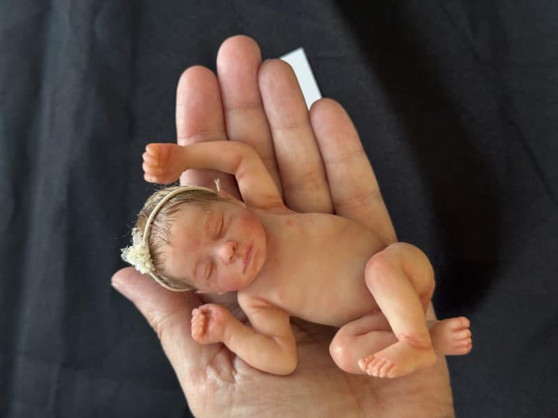 OOAK "Country Sunshine", Polymer Clay Miniature Baby Girl - Image 2