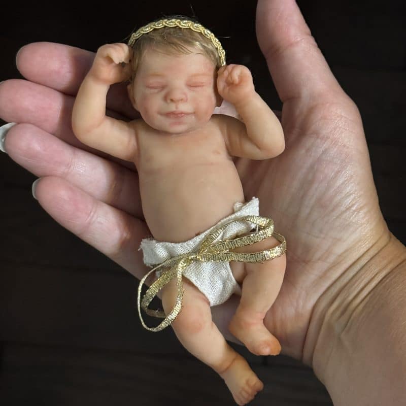 OOAK "Angel Kisses", Polymer Clay Miniature Baby Girl