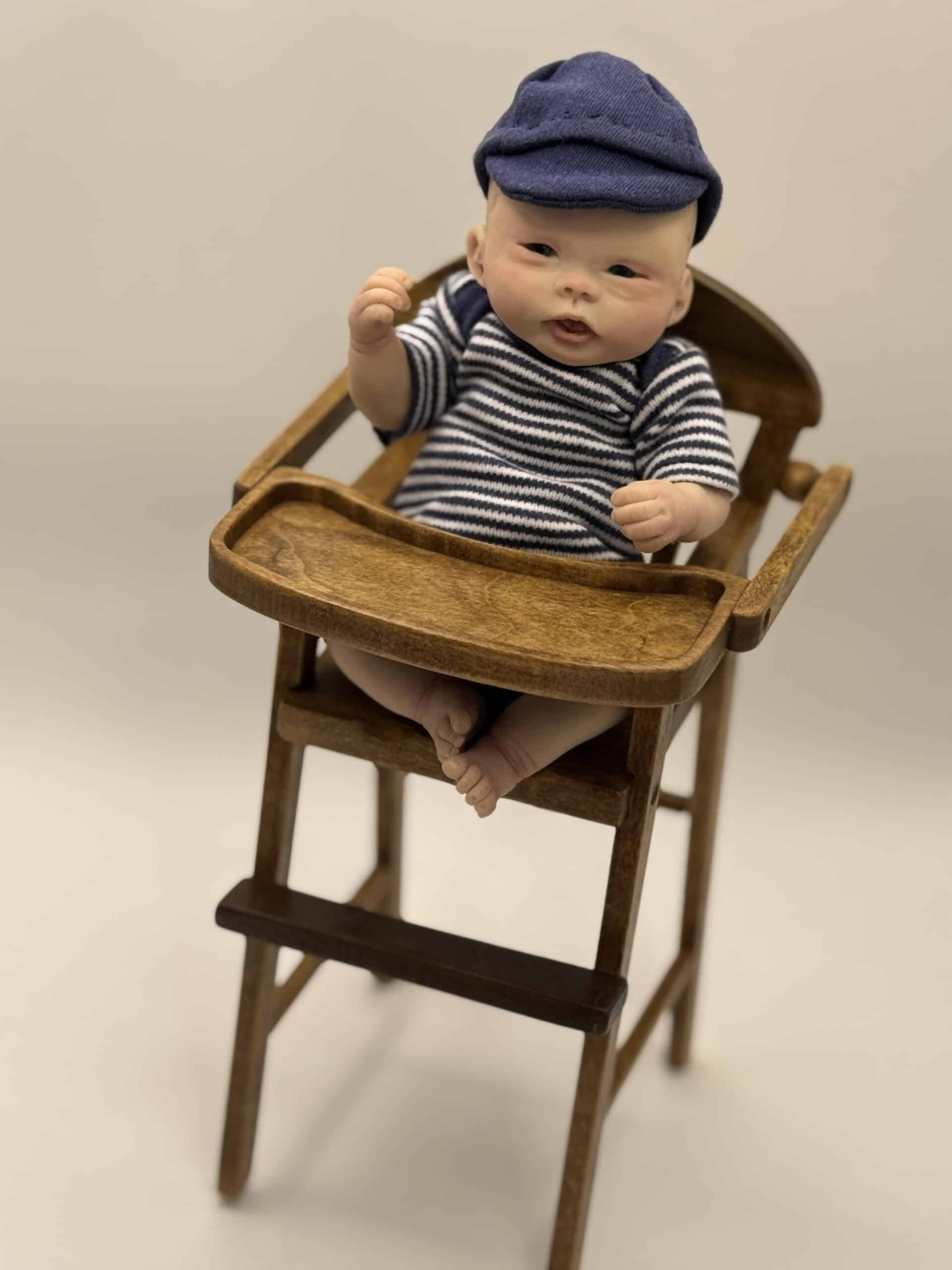 "Jonathan" OOAK 6.25 inch miniature with open eyes by Sharon Robinson Ullrich with COA 2010 - Image 6