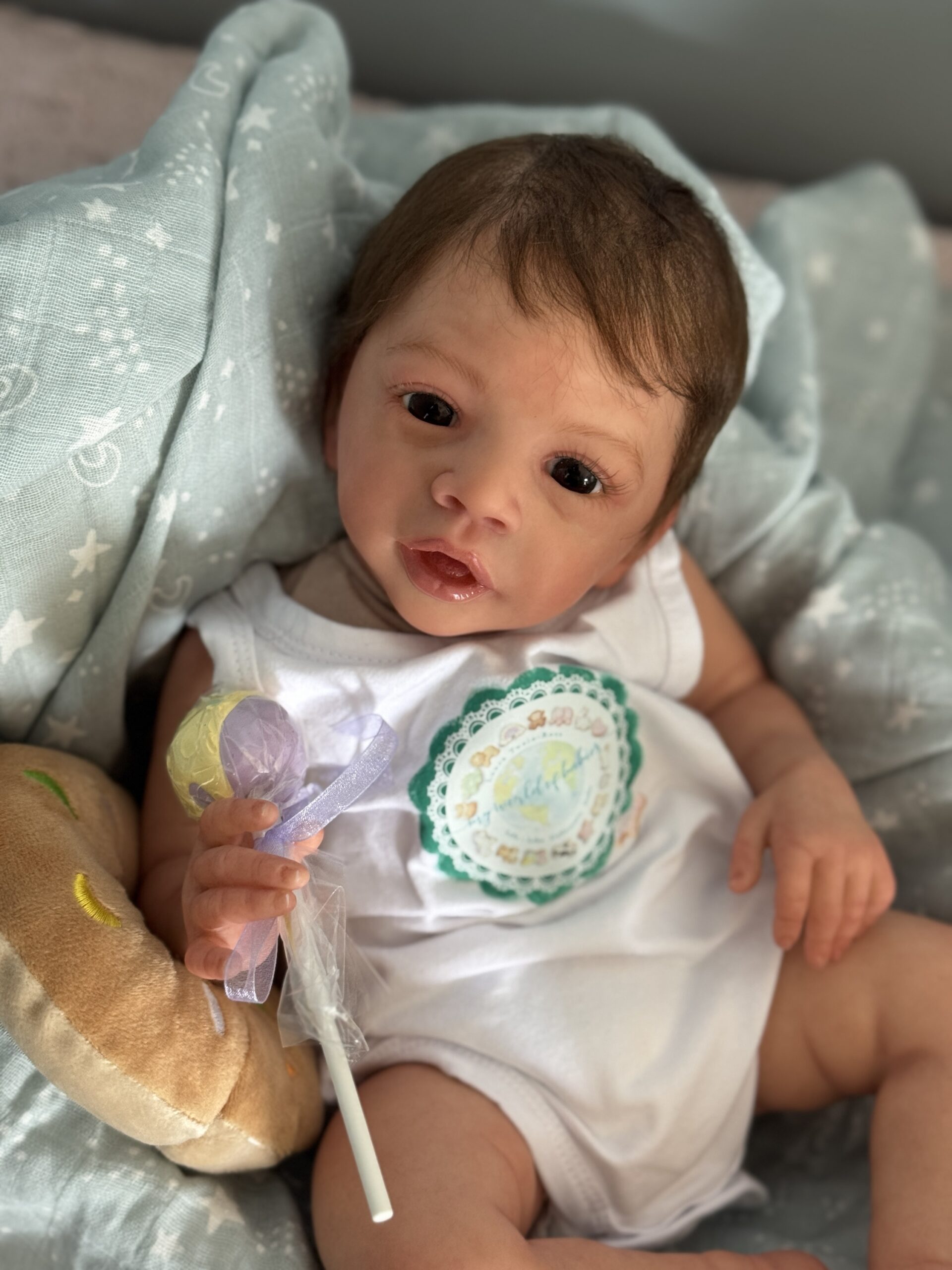 “Warren” reborn brown hair and eyes DOTW Show 2026 - Image 2